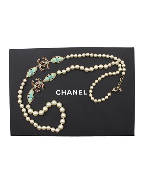 collana stile chanel con pietre turchesi|CHANEL.